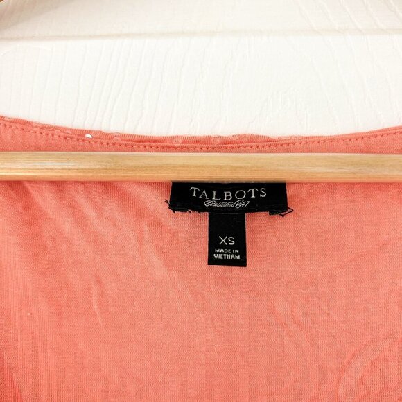 NWOT Talbots Coral Sequin Scoop Neck Sleeveless Tank Top Women’s Size XS - Picture 3 of 6